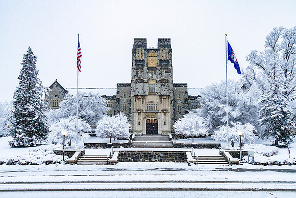 2021.02.07. Burruss Hall, Virginia Tech.