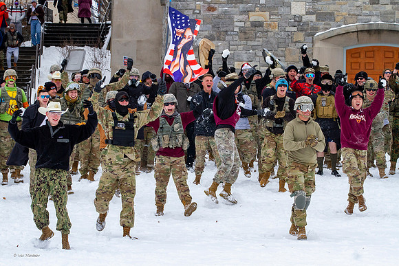 2022.01.17. Annual Snowball Battle at Virginia Tech.