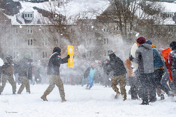 2022.01.17. Annual Snowball Battle at Virginia Tech.