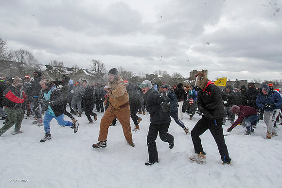 2022.01.17. Annual Snowball Battle at Virginia Tech.