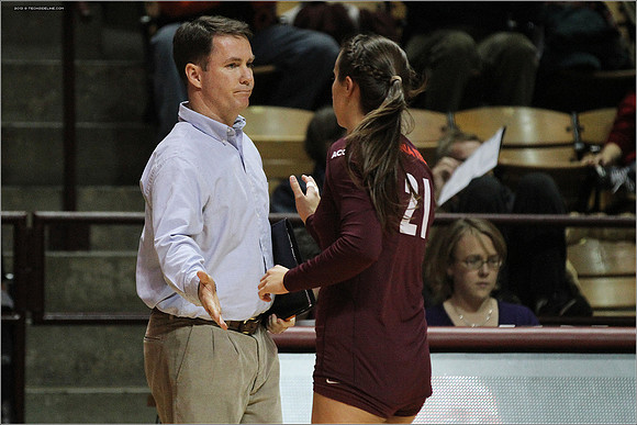 2013.11.08. Miami FL at VT. Volleyball.