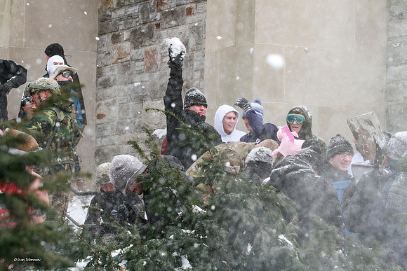 2022.01.17. Annual Snowball Battle at Virginia Tech.