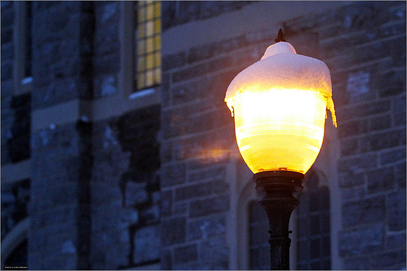 Snow on Campus. Virginia Tech.