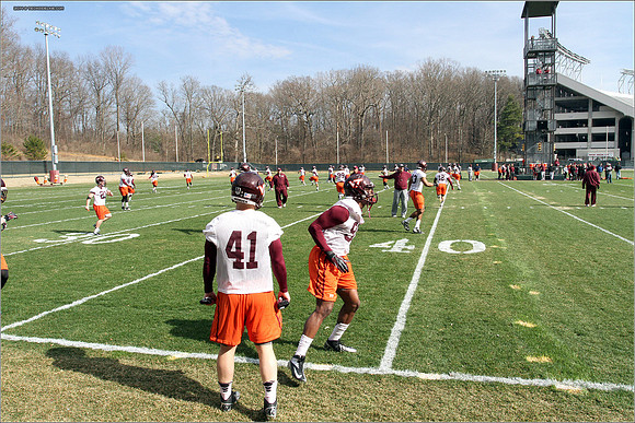 2014.03.27. VT Football Practice.