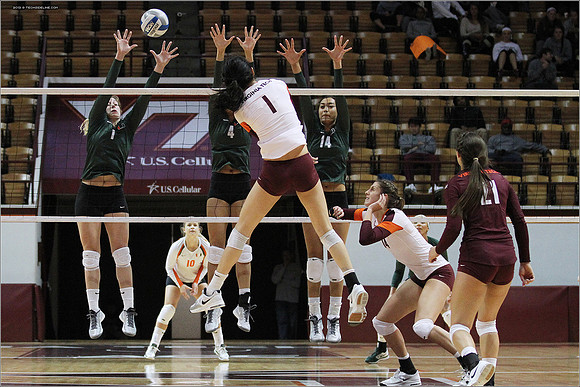 2013.11.08. Miami FL at VT. Volleyball.