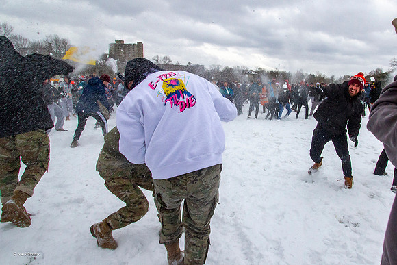 2022.01.17. Annual Snowball Battle at Virginia Tech.