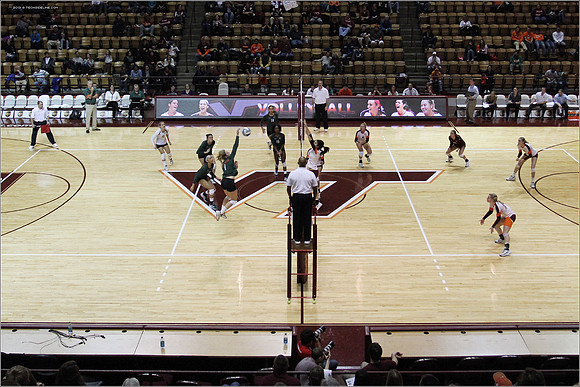 2013.11.08. Miami FL at VT. Volleyball.