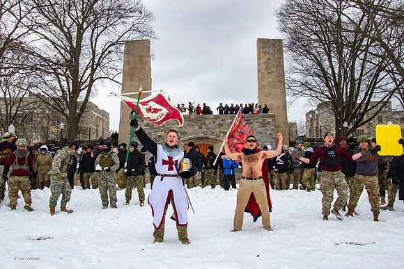 2022.01.17. Annual Snowball Battle at Virginia Tech.