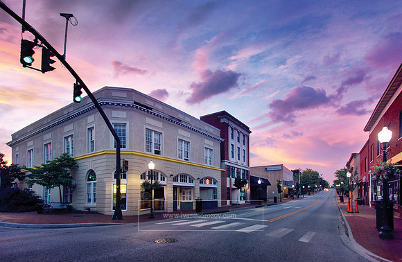 Main Street, Blacksburg, VA. Virginia Tech.