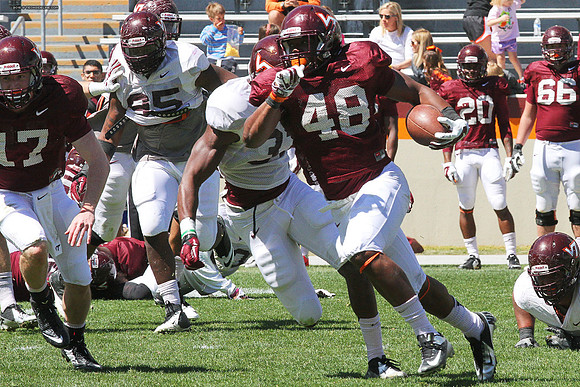 2015.04.11. VT Football Scrimmage.