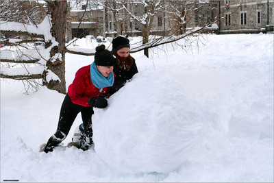 Snow on Campus. Virginia Tech.