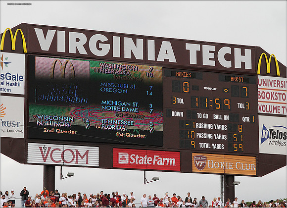2011.09.17. Arkansas State at Virginia Tech
