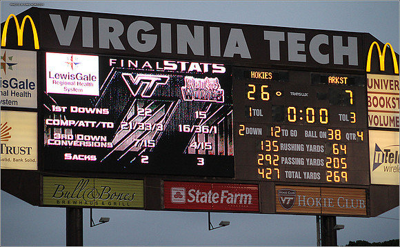 2011.09.17. Arkansas State at Virginia Tech