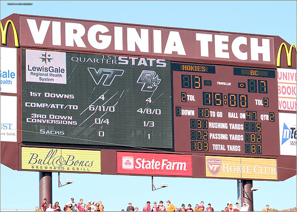 2011.10.22. Boston College at Virginia Tech.