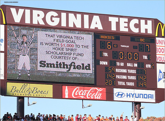 2011.10.22. Boston College at Virginia Tech.