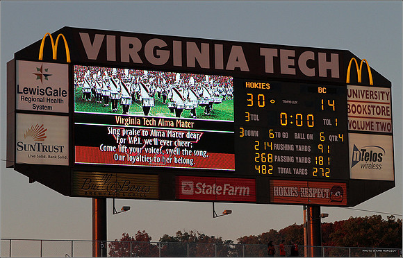 2011.10.22. Boston College at Virginia Tech.
