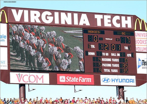 2011.10.22. Boston College at Virginia Tech.