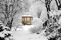 Old gazebo at Hahn Horticulture Gardens. Virginia Tech.