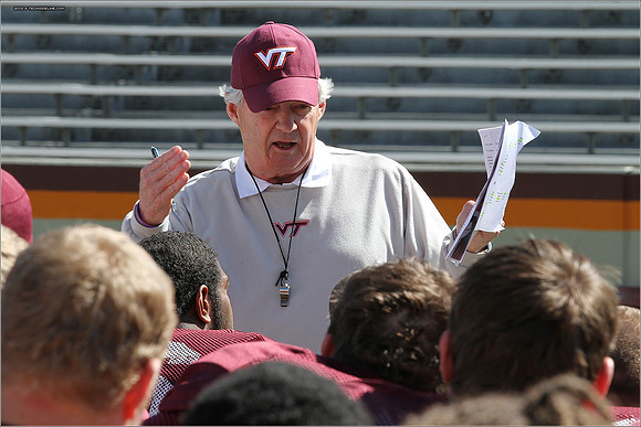 FB. 2013. Spring, football scrimmage at Virginia Tech.
