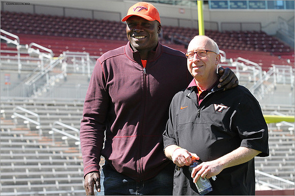 FB. 2013. Spring, football scrimmage at Virginia Tech.
