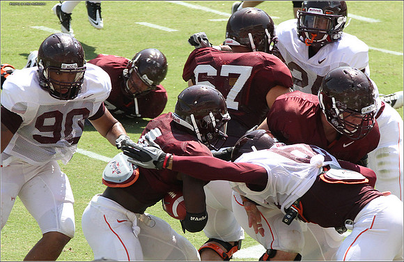 2011.08.20. Virginia Tech Football. Scrimmage.