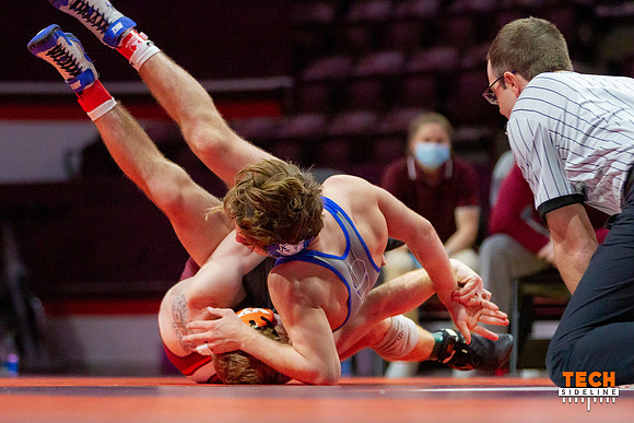 2022.02.04. WRE. Duke (Blue Devils) at Va Tech (Hokies). Virgini