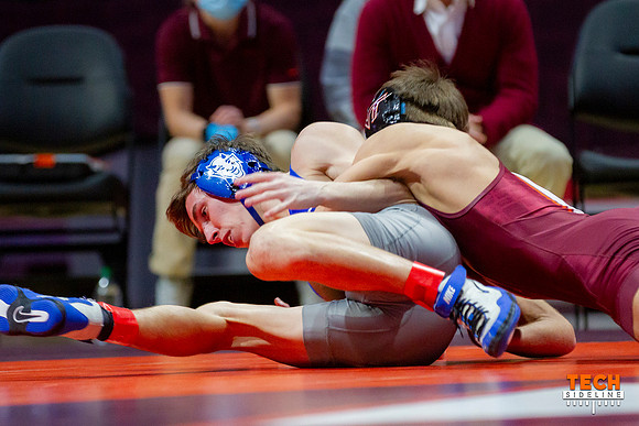 2022.02.04. WRE. Duke (Blue Devils) at Va Tech (Hokies). Virgini