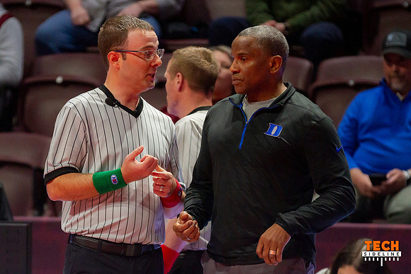 2022.02.04. WRE. Duke (Blue Devils) at Va Tech (Hokies). Virgini