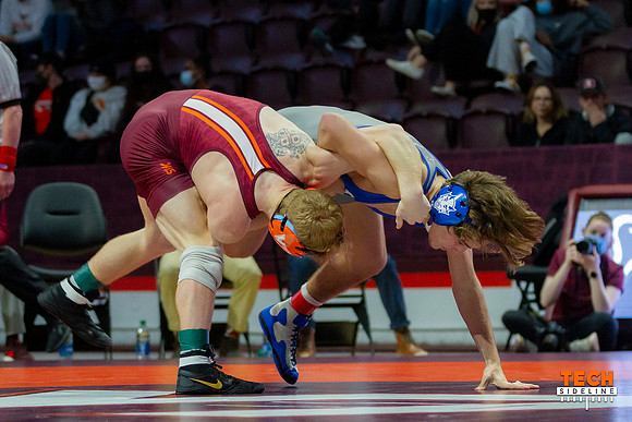 2022.02.04. WRE. Duke (Blue Devils) at Va Tech (Hokies). Virgini