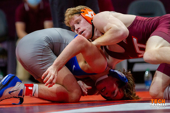 2022.02.04. WRE. Duke (Blue Devils) at Va Tech (Hokies). Virgini