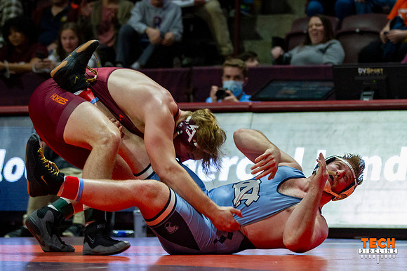 2022.02.11. WRE. UNC (Tar Heels) at Va Tech (Hokies).