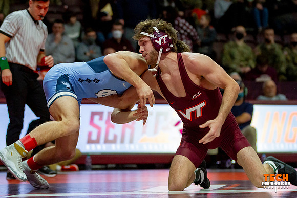 2022.02.11. WRE. UNC (Tar Heels) at Va Tech (Hokies).
