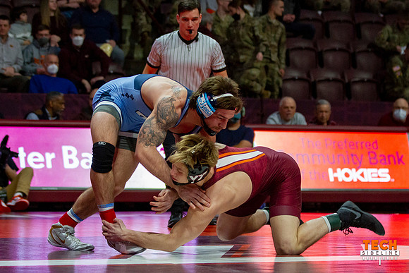 2022.02.11. WRE. UNC (Tar Heels) at Va Tech (Hokies).