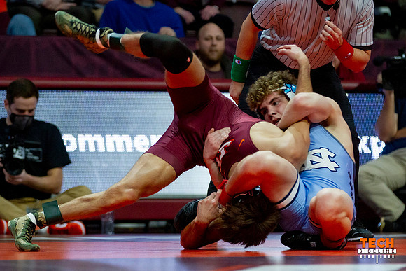 2022.02.11. WRE. UNC (Tar Heels) at Va Tech (Hokies).