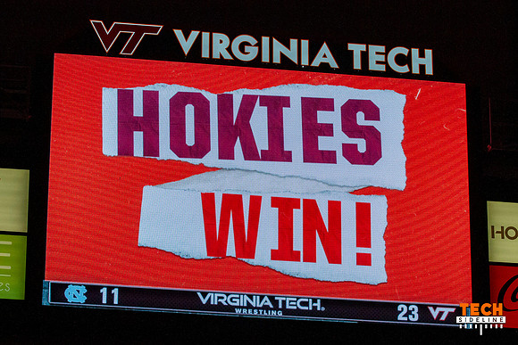 2022.02.11. WRE. UNC (Tar Heels) at Va Tech (Hokies).