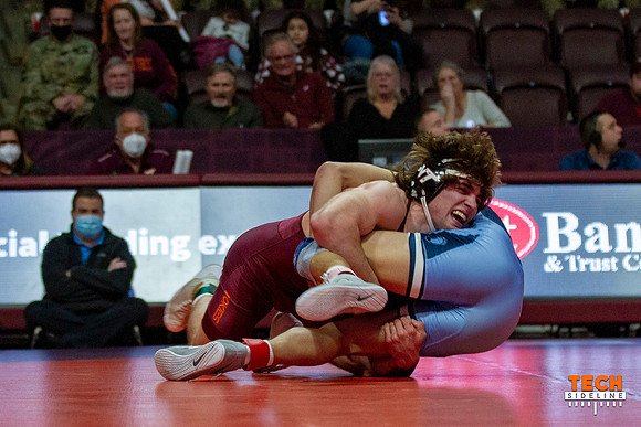 2022.02.11. WRE. UNC (Tar Heels) at Va Tech (Hokies).