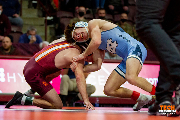 2022.02.11. WRE. UNC (Tar Heels) at Va Tech (Hokies).