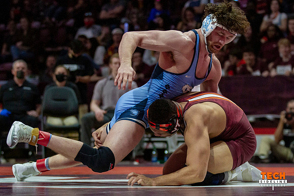2022.02.11. WRE. UNC (Tar Heels) at Va Tech (Hokies).