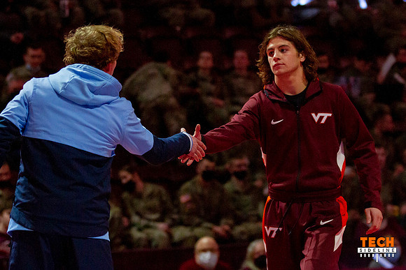 2022.02.11. WRE. UNC (Tar Heels) at Va Tech (Hokies).