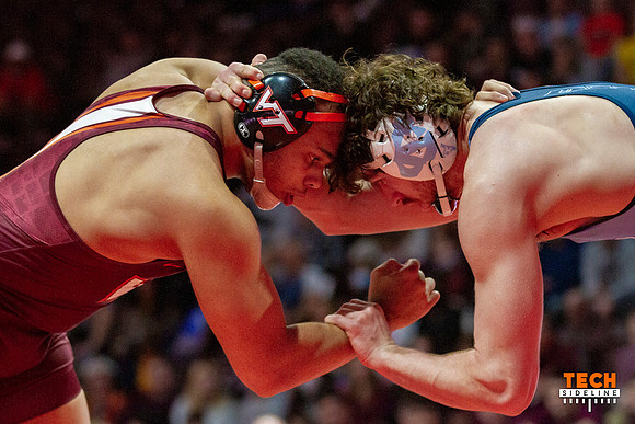 2022.02.11. WRE. UNC (Tar Heels) at Va Tech (Hokies).