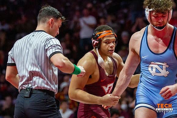 2022.02.11. WRE. UNC (Tar Heels) at Va Tech (Hokies).