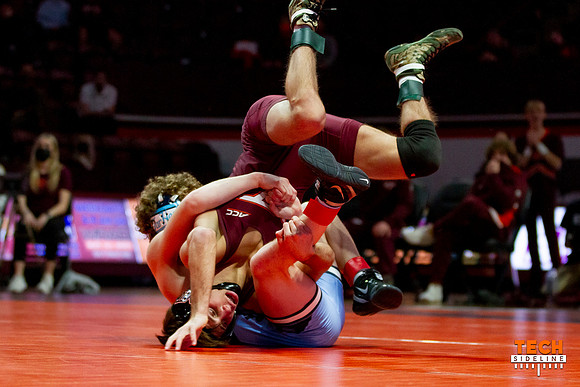 2022.02.11. WRE. UNC (Tar Heels) at Va Tech (Hokies).