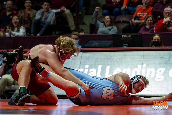 2022.02.11. WRE. UNC (Tar Heels) at Va Tech (Hokies).