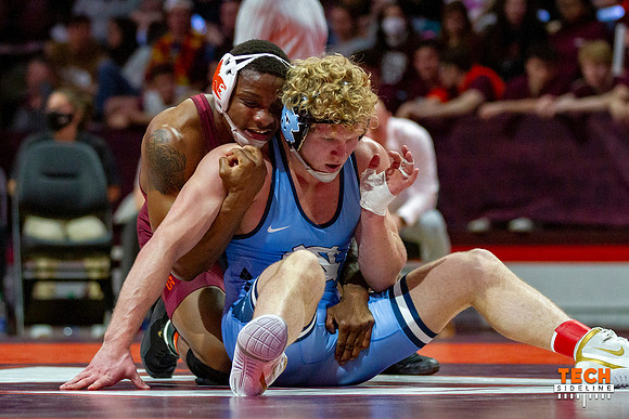 2022.02.11. WRE. UNC (Tar Heels) at Va Tech (Hokies).