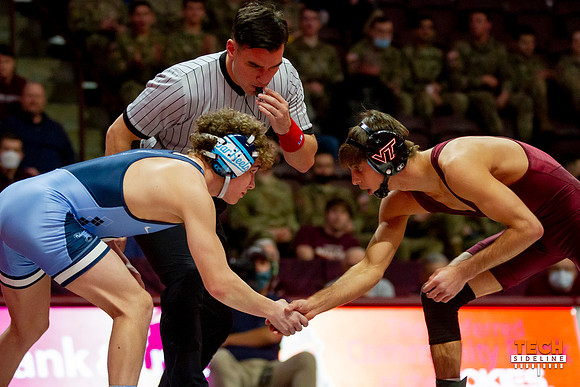 2022.02.11. WRE. UNC (Tar Heels) at Va Tech (Hokies).