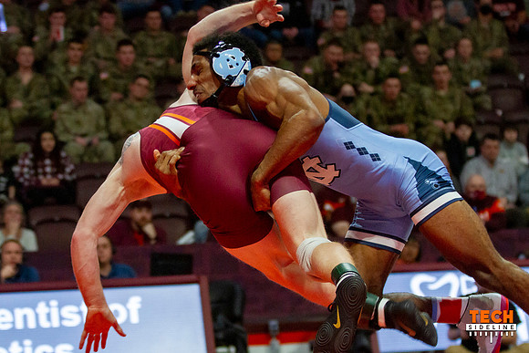 2022.02.11. WRE. UNC (Tar Heels) at Va Tech (Hokies).