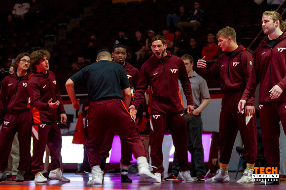 2022.02.11. WRE. UNC (Tar Heels) at Va Tech (Hokies).