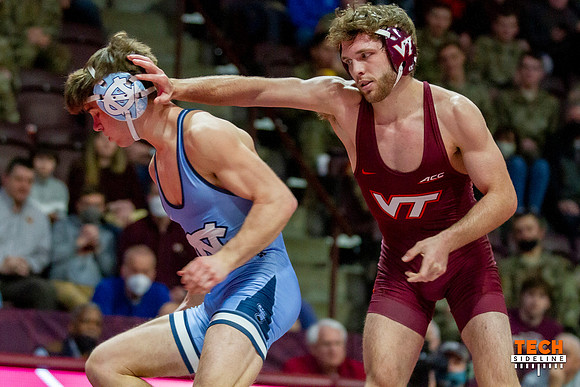 2022.02.11. WRE. UNC (Tar Heels) at Va Tech (Hokies).