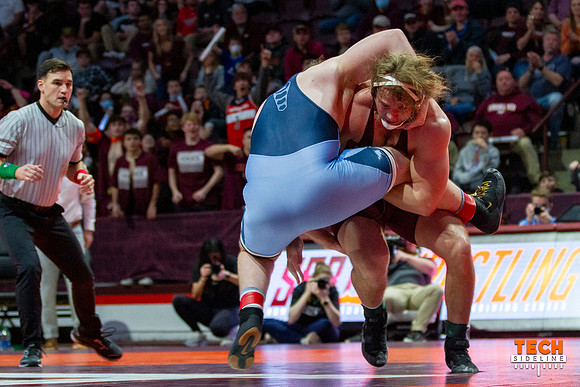 2022.02.11. WRE. UNC (Tar Heels) at Va Tech (Hokies).