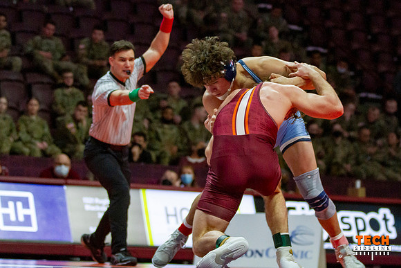 2022.02.11. WRE. UNC (Tar Heels) at Va Tech (Hokies).